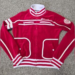 Luxirie by‎ LRG Red Velvet Y2K Track Jacket Large